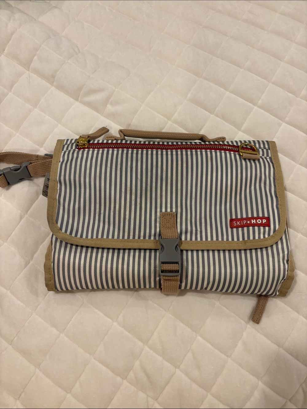 Skip Hop French Striped Travel changing station
